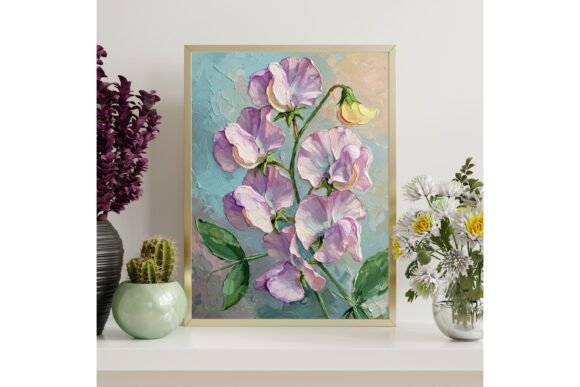 Sweet Pea Floral Printable Wall Art