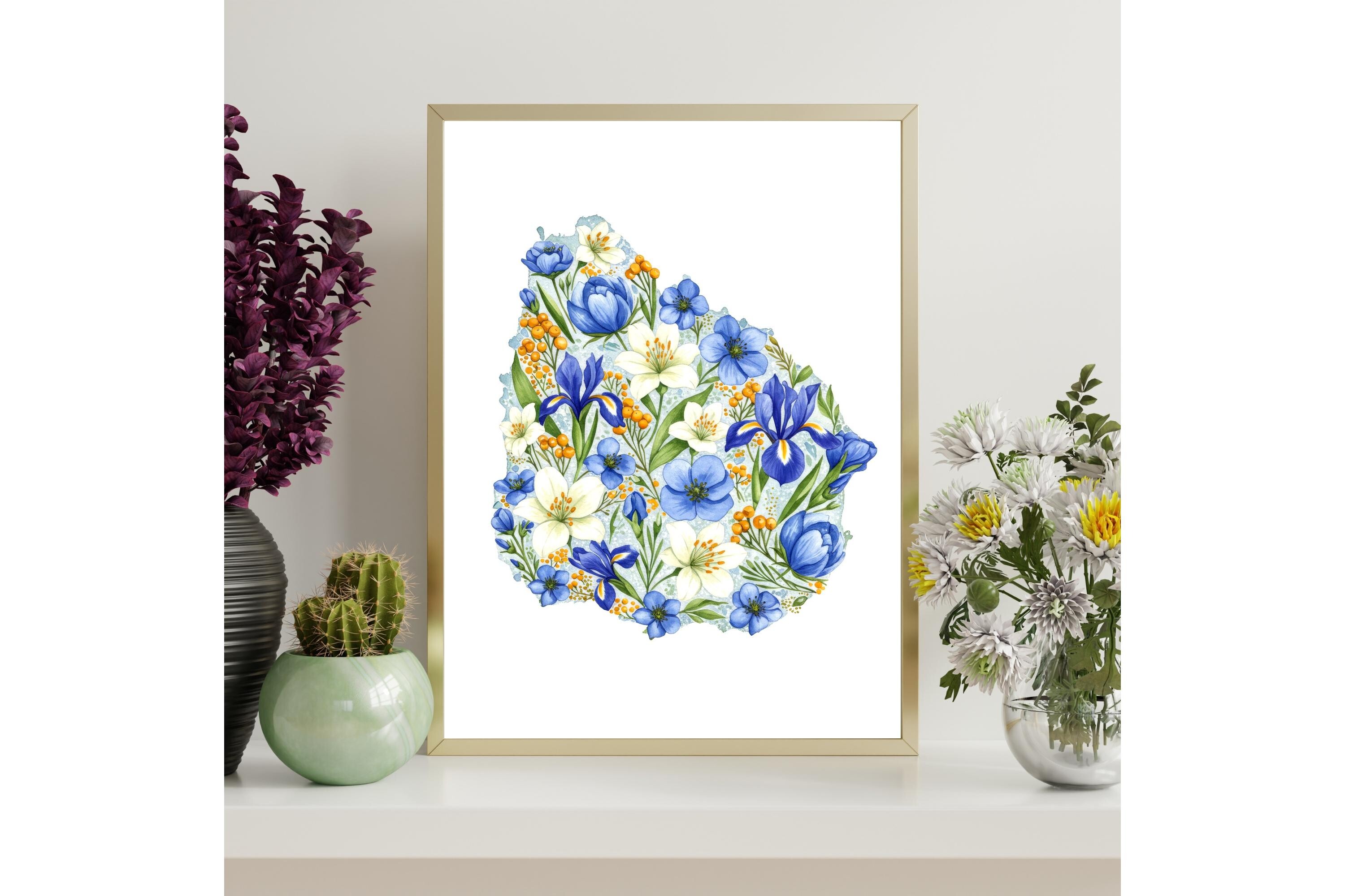 Uruguay Map Printable Wall Art