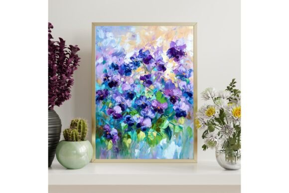 Violet Flower Printable Wall Art