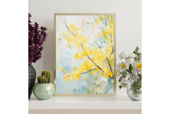 Yellow Forsythia Blossoms Wall Art