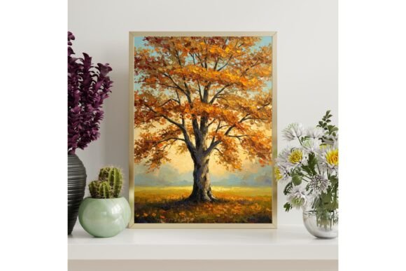 Autumn Sycamore Tree Wall Art