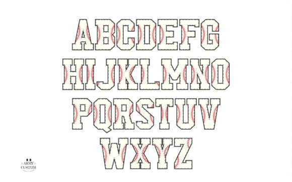 Baseball Army Font - Preview 2