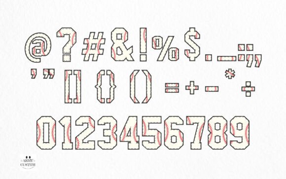 Baseball Army Font - Preview 3