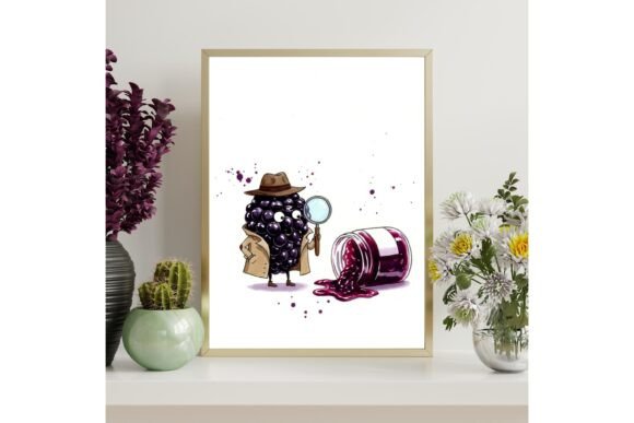 Blackberry Detective Wall Art Print