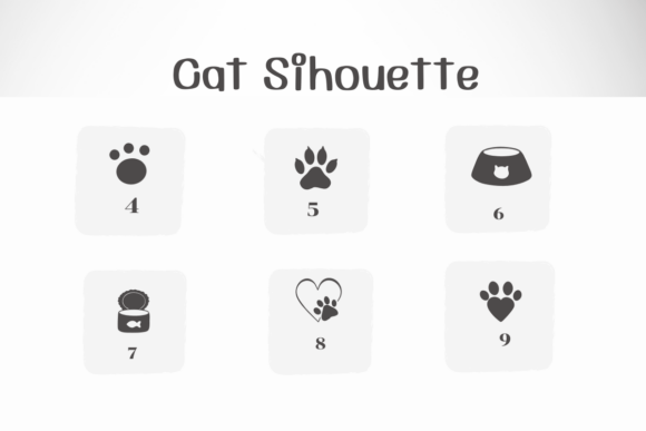 Cat Sihouette Font - Preview 3