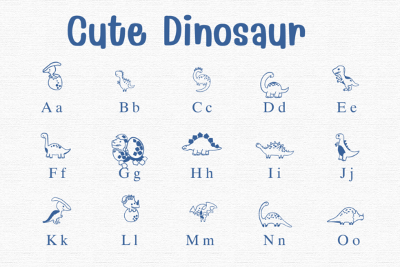 Cute Dinosaur Font - Preview 1
