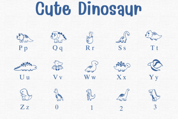Cute Dinosaur Font - Preview 2