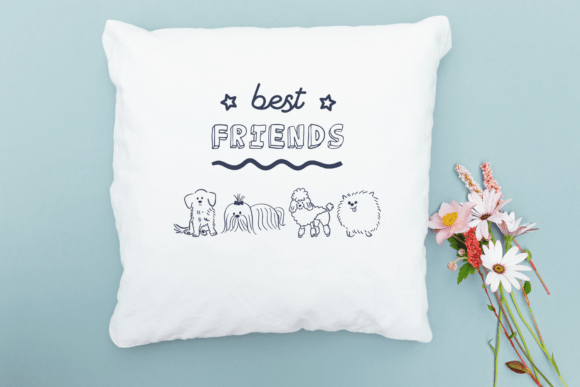 Cute Dog Doodles Font PNG with transparent background - Preview 2
