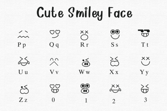 Cute Smile Face Font - Preview 2
