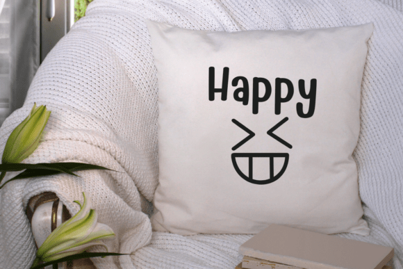 Cute Smile Face Font - Preview 5
