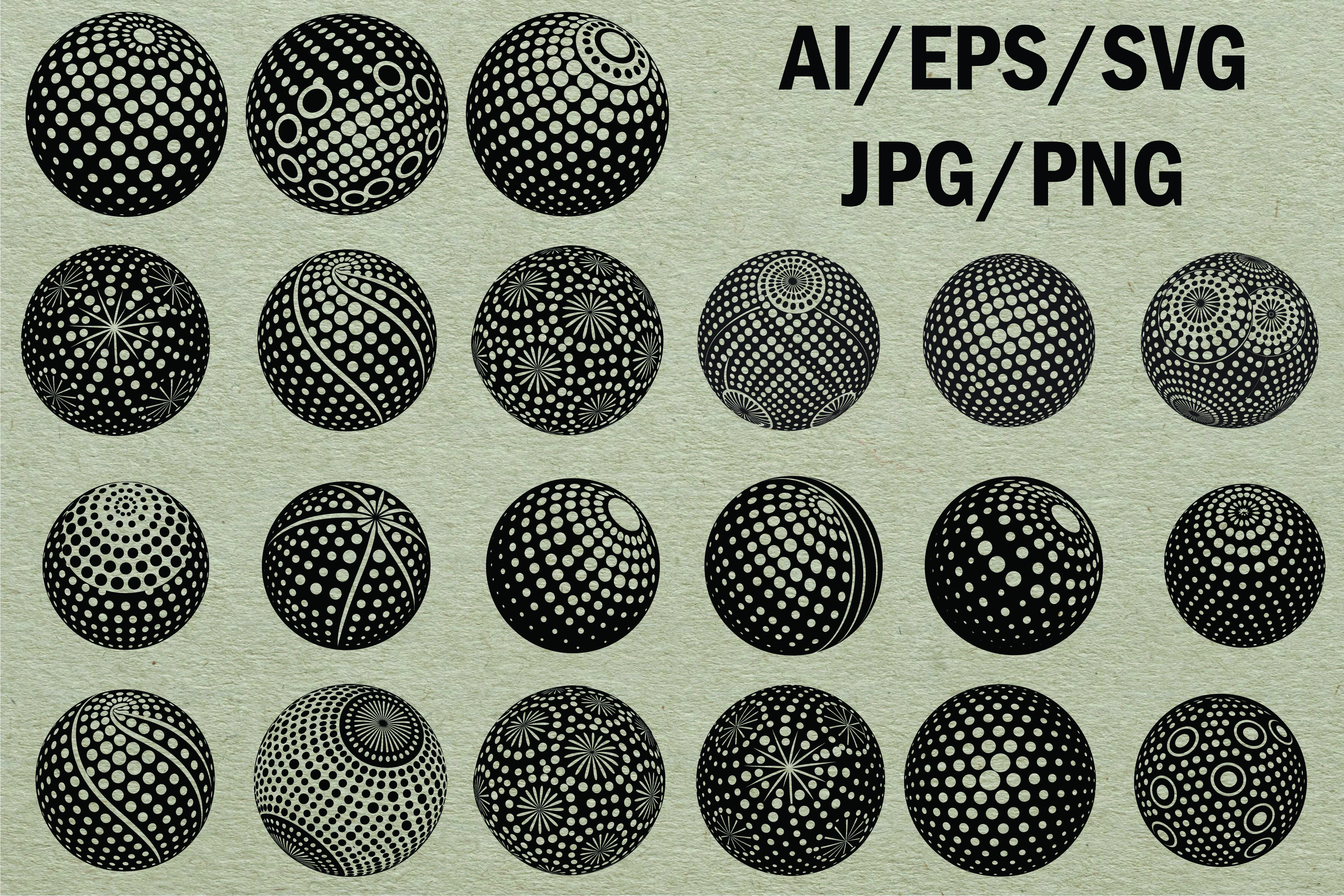 Dotted Sphere Vector Bundle Graphic by shopone designer · Creative Fabrica