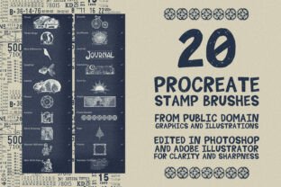 Free Procreate Vintage Stamps Brush Set Graphic by HG Designs ...