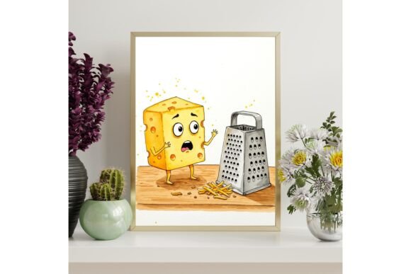 Funny Cheese Vs Grater Printable Wall