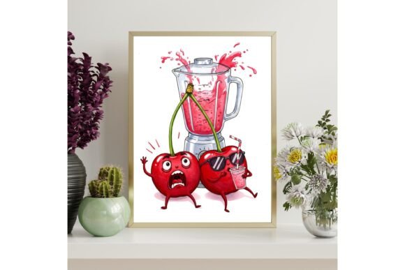 Funny Cherry Printable Wall Art