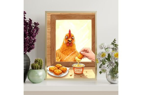 Funny Chicken Printable Wall Art Decor
