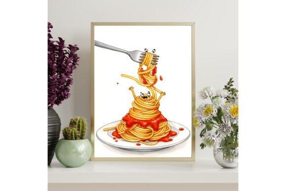 Funny Spaghetti Printable Wall Art
