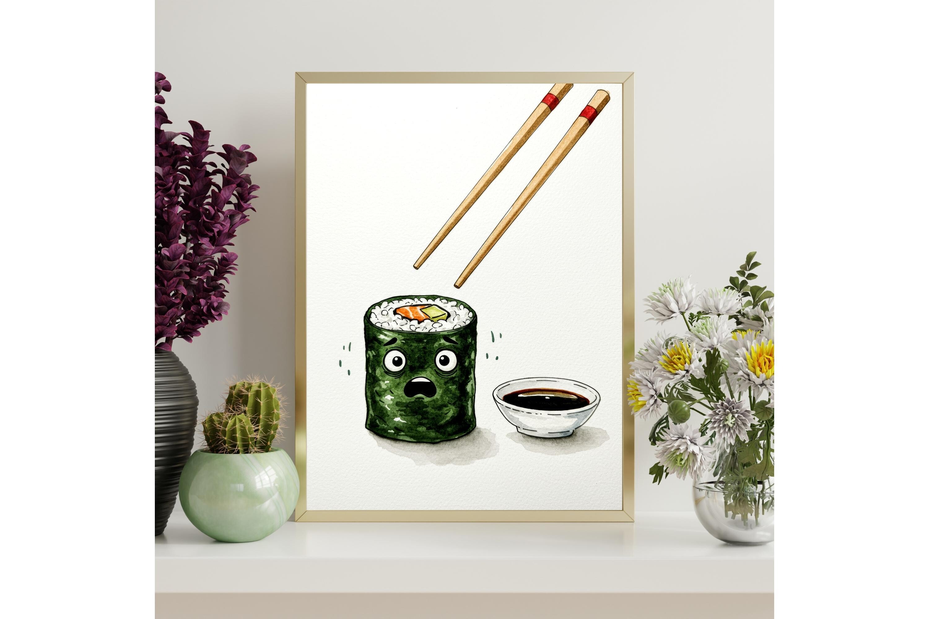 Funny Sushi Printable Wall Art