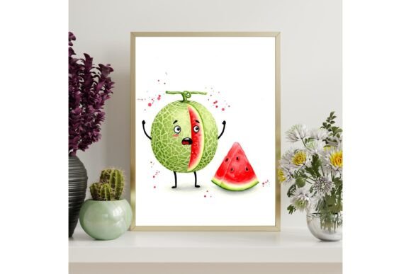Funny Watermelon Printable Wall Art