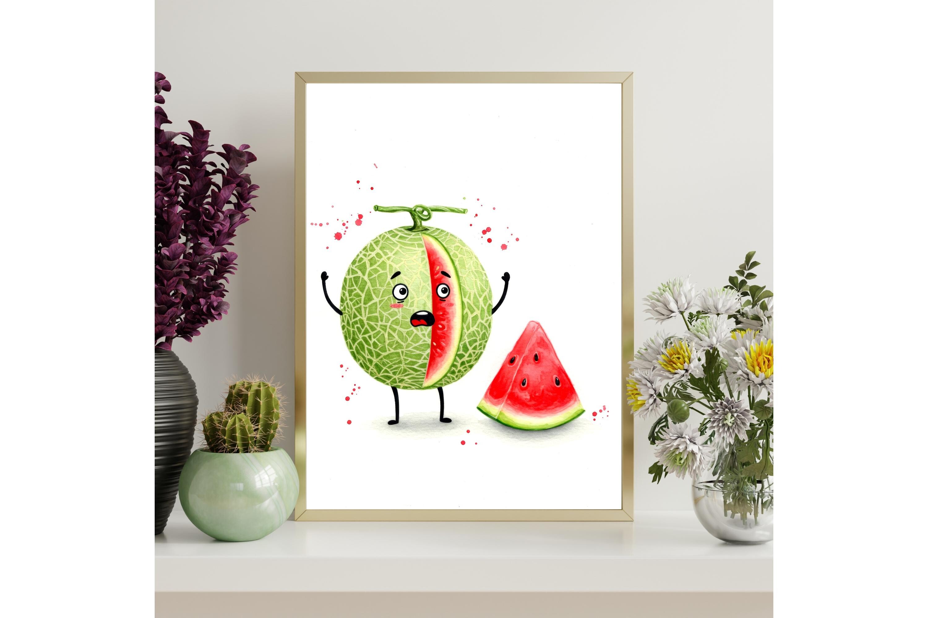Funny Watermelon Printable Wall Art