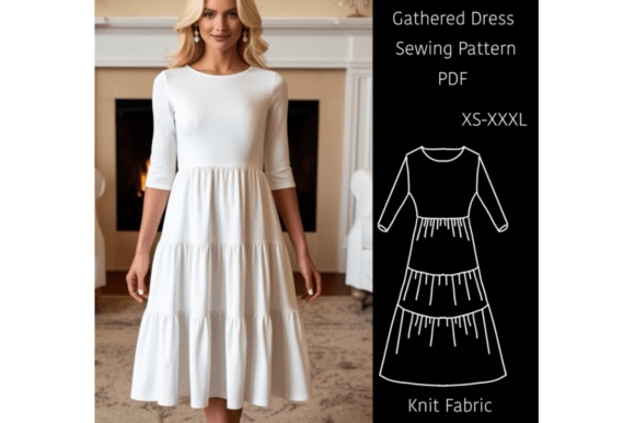 Gathered Dress Pattern PDF
