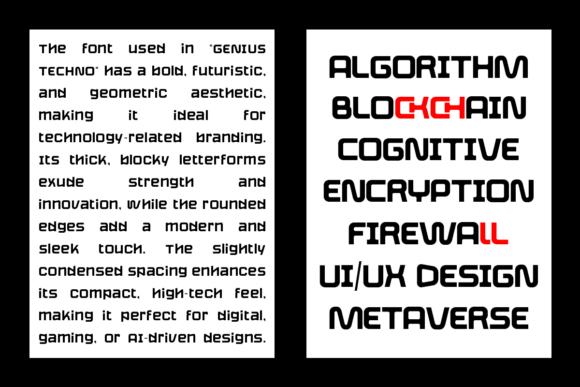 Genius Techno Font - Preview 3