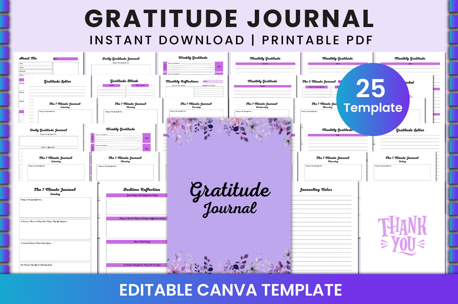 Gratitude Journal for Canva KDP Interior Graphic by Shumaya · Creative ...