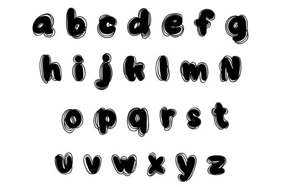 Ink Swirl Font PNG with transparent background - Preview 2