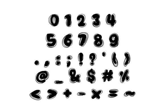 Ink Swirl Font PNG with transparent background - Preview 3