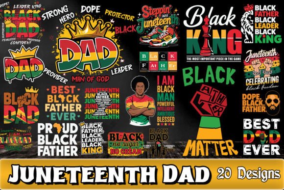 Juneteenth Dad SVG Bundle Graphic Crafts By Litewort