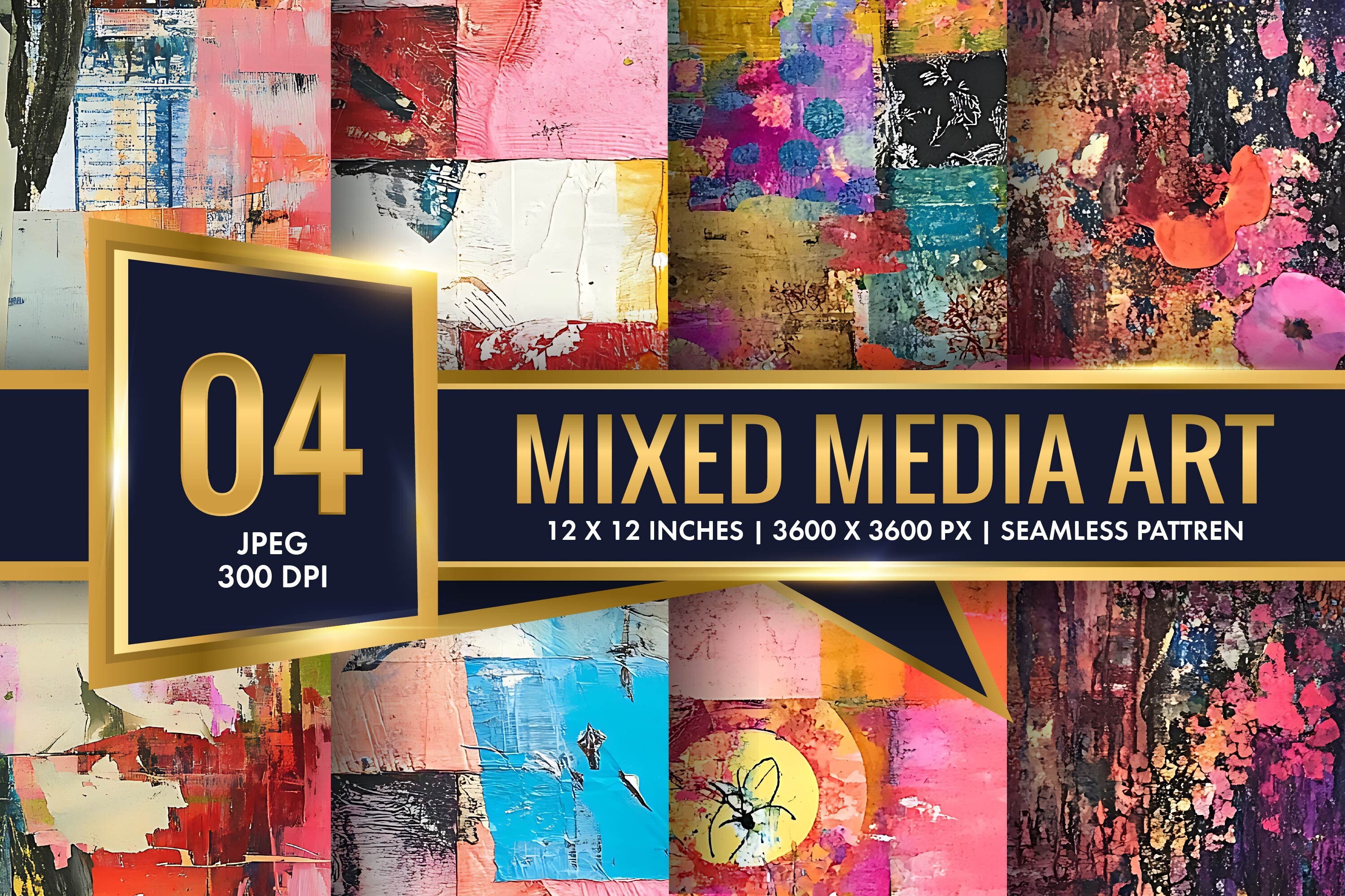 Mixture Graphics Mixed Media Art Digital Paper Graphic by Creative Design Studio ...