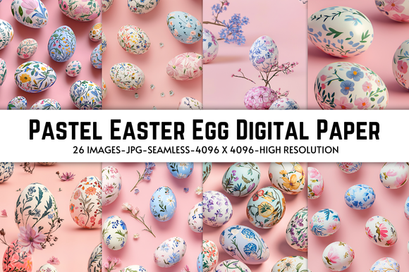 Pastel Easter Egg Digital Paper Graphic by Craft Heaven · Creative Fabrica