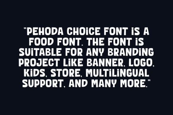Pehoda Choice Font font preview - 3