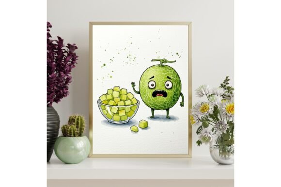 Printable Cantaloupe Horror Kitchen Wall