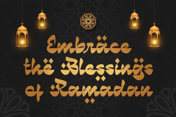 Ramadan Delight Font PNG with transparent background - Preview 3
