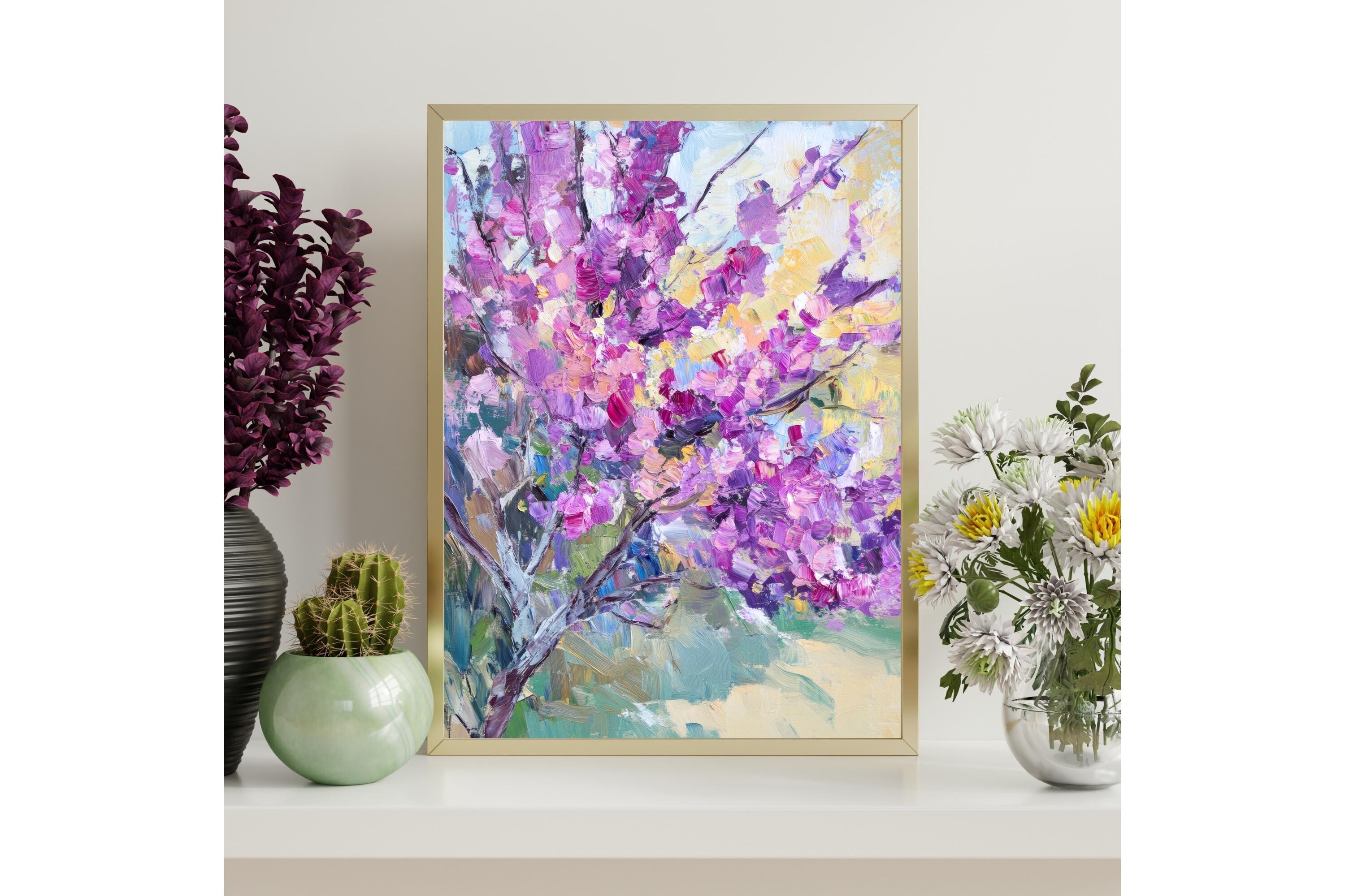 Redbud Tree Blossoms Wall Art