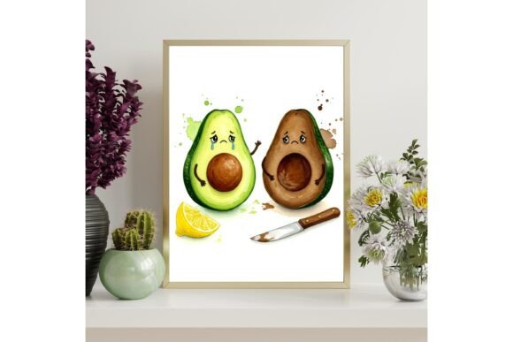 Sad Avocados Printable Kitchen Wall Art