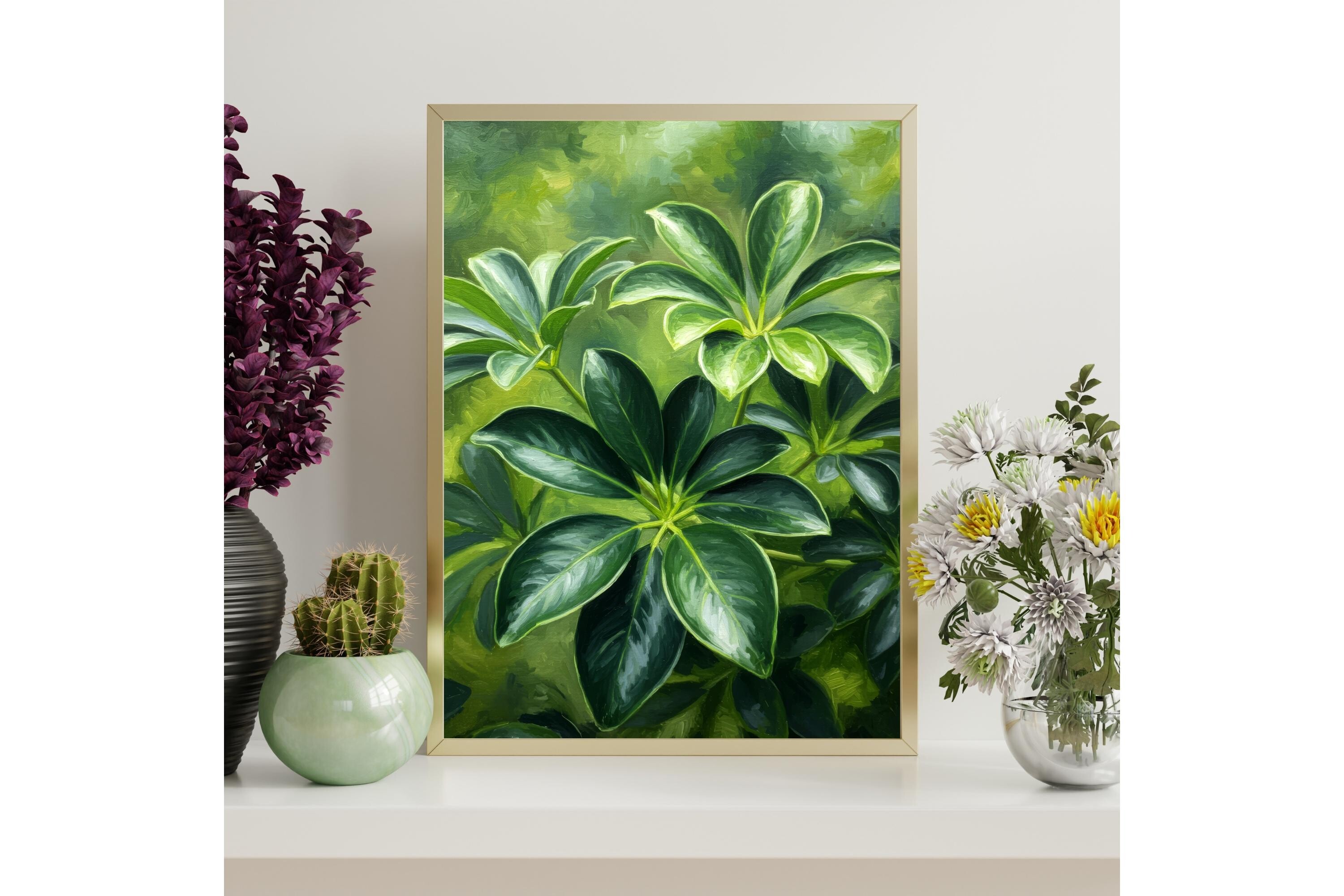 Schefflera Plant Decor Print