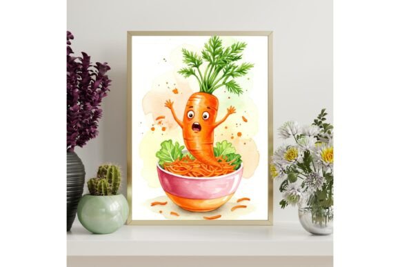 Shocked Carrot Kitchen Wall Art