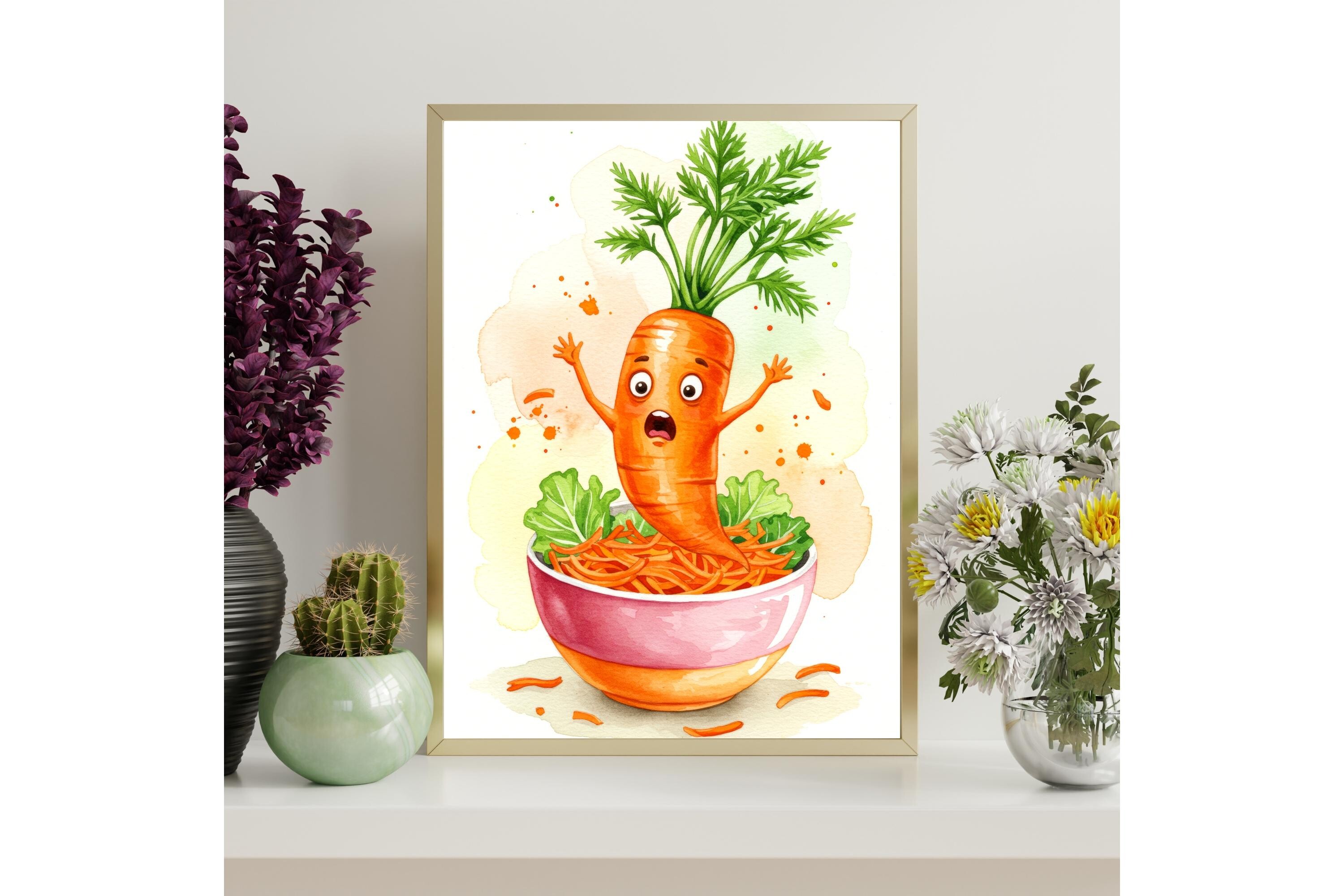 Shocked Carrot Kitchen Wall Art