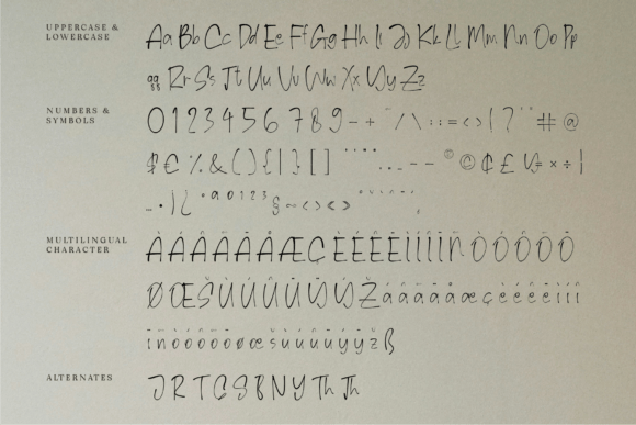 Skaley Hand Font PNG with transparent background - Preview 2