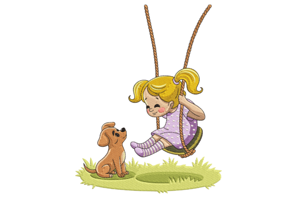 Swing Girl & Pup