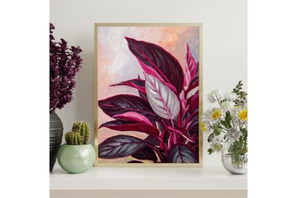 Stromanthe Triostar Plant Print