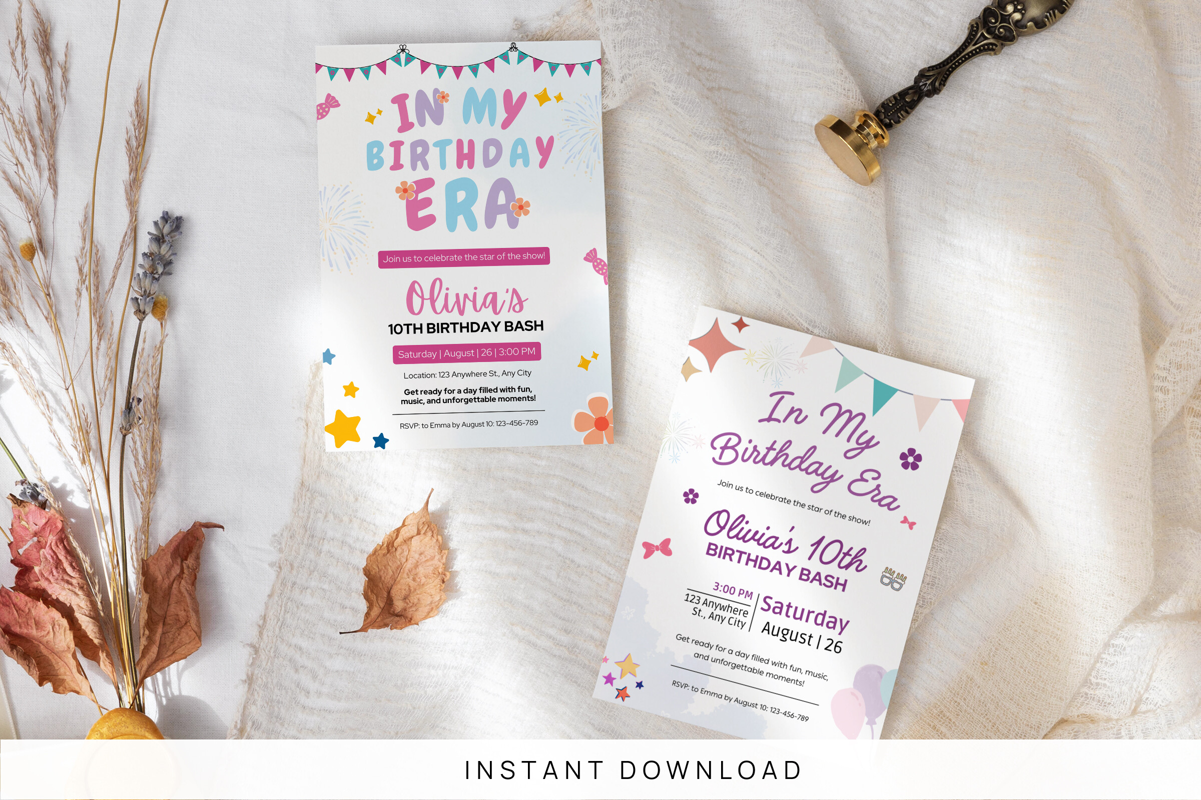 Taylor Birthday Invitation Template