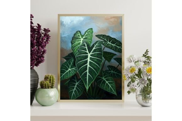 Tropical Alocasia Botanical Printable