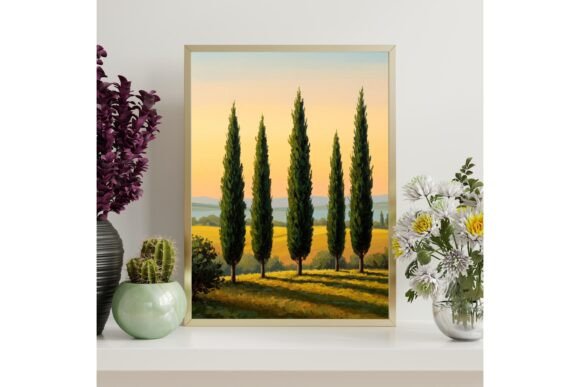 Tuscan Cypress Tree Printable Art