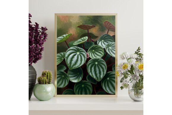 Watermelon Peperomia Botanical Print