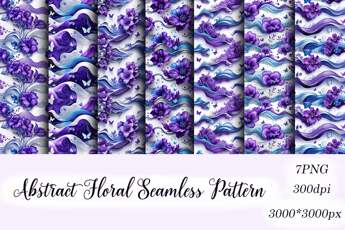 Abstract Floral Seamless Patterns Graphic by Lemocheka Art · Creative ...