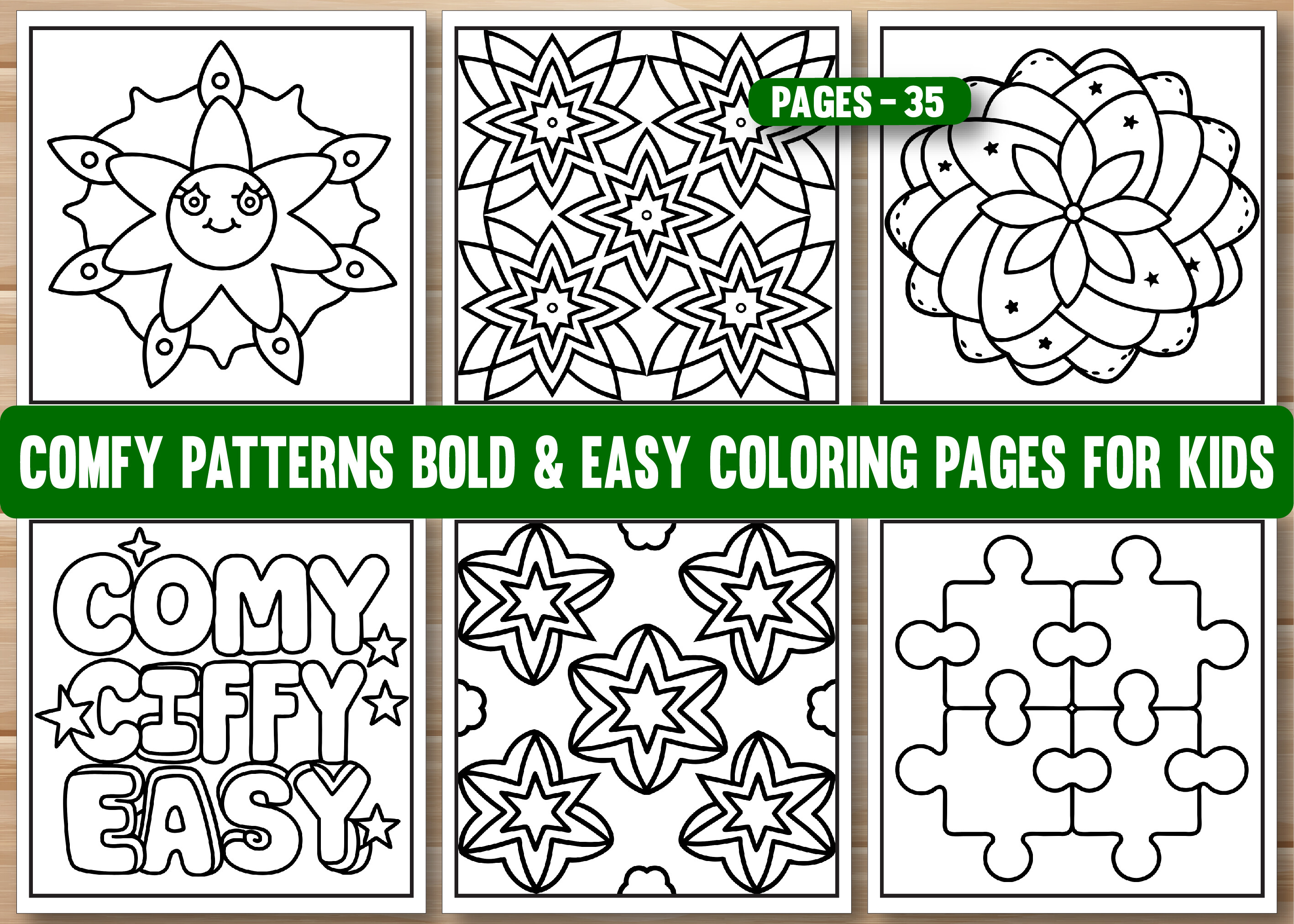 Bold -Easy Comfy Patterns Coloring Pages