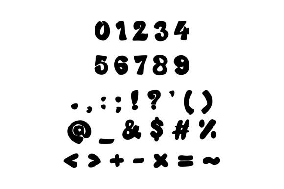 Chubby Charms Font PNG with transparent background - Preview 3