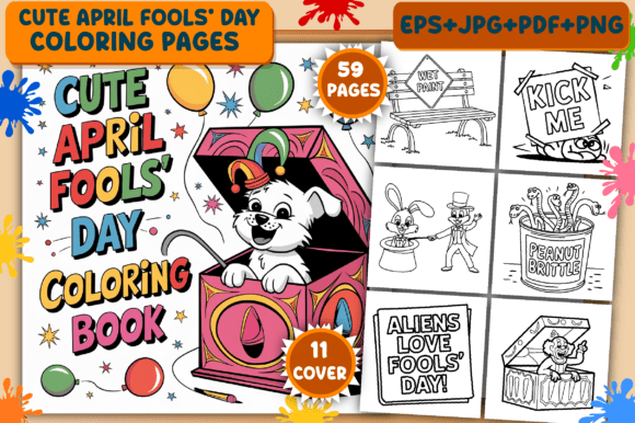 Cute April Fools' Day Coloring Pages